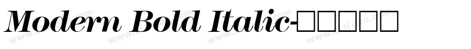 Modern Bold Italic字体转换